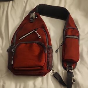 Men's Red Sling Bag